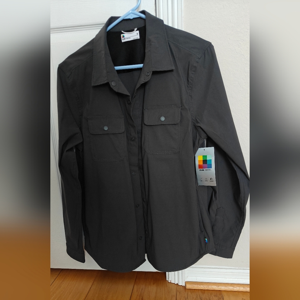 UNIONBAY Men's Charcoal Performance Shirt Jacket. - Picture 2 of 6